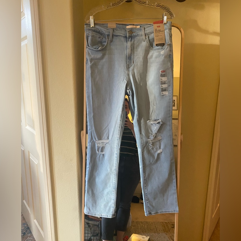 NWT Levi’s 724 High Rise Straight Cropped